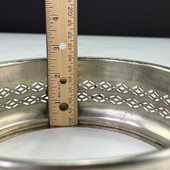 Vintage Silverplate Filigree Serving Dish Ring With Handles - Picture 15 of 15